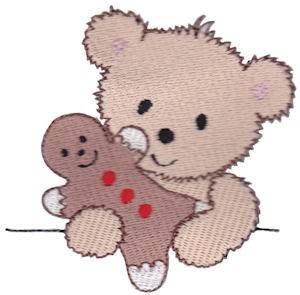 Picture of Teddy Bear & Gingerbread Man Machine Embroidery Design