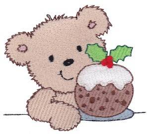 Picture of Teddy Bear & Cookie Machine Embroidery Design
