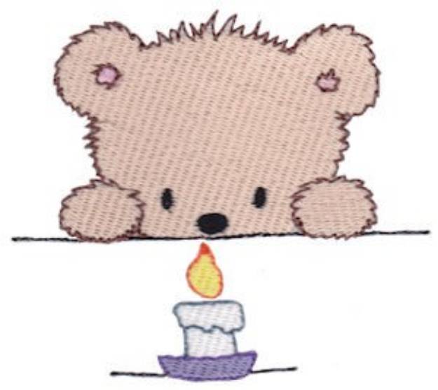 Picture of Teddy Bear & Candle Machine Embroidery Design