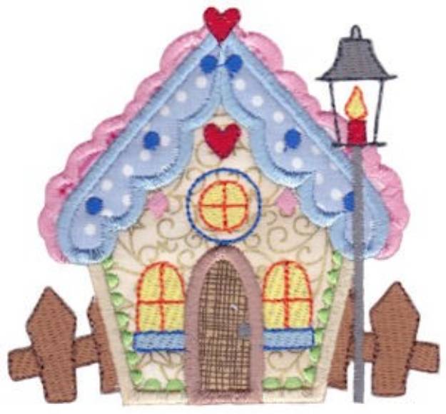 Picture of Christmas Village Applique House Machine Embroidery Design