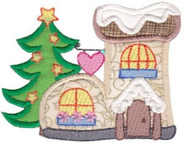 Picture of Christmas Village Applique Machine Embroidery Design