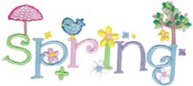 Picture of Spring Sentiments Machine Embroidery Design