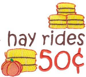 Picture of Fall Hay Rides Machine Embroidery Design