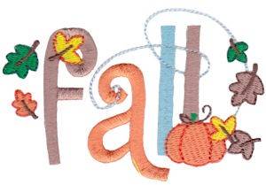 Picture of Fall Sentiments Machine Embroidery Design