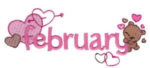 Picture of February Machine Embroidery Design