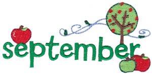 Picture of September Apples Machine Embroidery Design