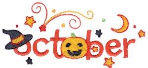 Picture of Halloween In October Machine Embroidery Design