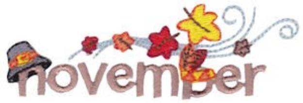 Picture of November Leaves Machine Embroidery Design