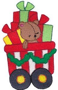 Picture of Santa Express Train Car Machine Embroidery Design