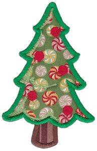Picture of Santa Express Tree Applique Machine Embroidery Design