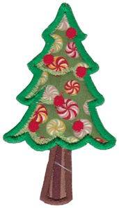 Picture of Santa Express Tree Applique Machine Embroidery Design