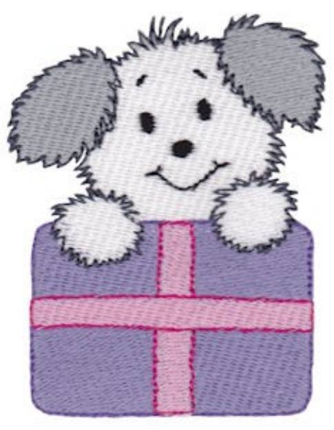 Picture of Christmas Puppy Machine Embroidery Design