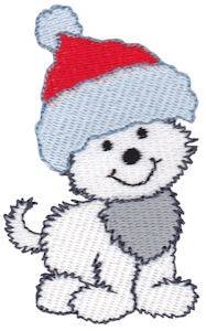 Picture of Christmas Pup Machine Embroidery Design