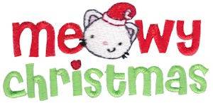 Picture of Meowy Christmas Machine Embroidery Design