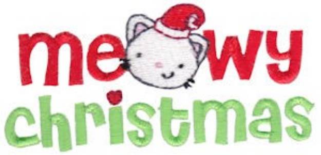 Picture of Meowy Christmas Machine Embroidery Design