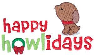 Picture of Happy Howlidays Machine Embroidery Design