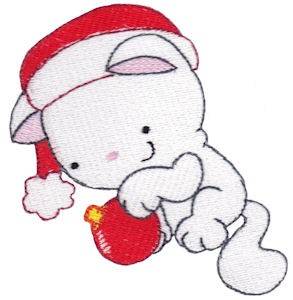Picture of Christmas Cat Machine Embroidery Design