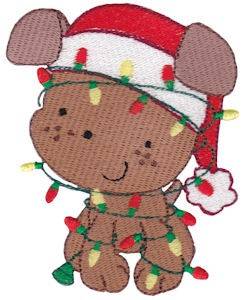 Picture of Christmas Dog Machine Embroidery Design