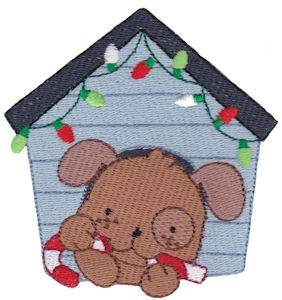 Picture of Holiday Dog Machine Embroidery Design