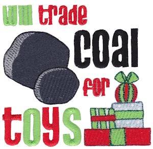 Picture of Coal For Toys Machine Embroidery Design