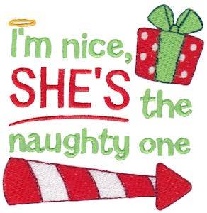 Picture of Shes Naughty Machine Embroidery Design