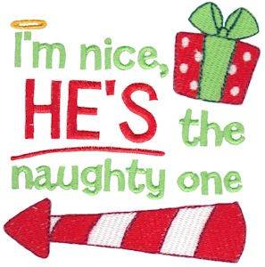 Picture of Hes Naughty Machine Embroidery Design