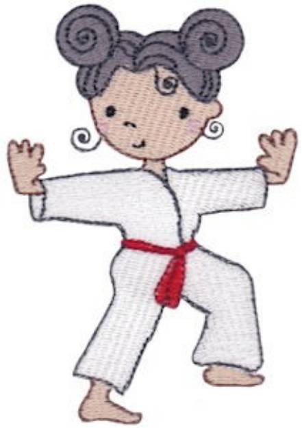 Picture of Karate Girl Machine Embroidery Design