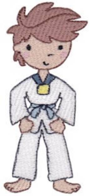 Picture of Karate Boy Machine Embroidery Design
