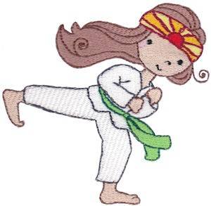 Picture of Martial Art Girl Machine Embroidery Design
