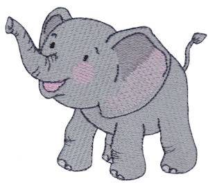 Picture of Elephant Baby Machine Embroidery Design