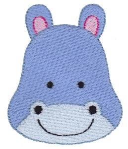Picture of Hippo Face Machine Embroidery Design