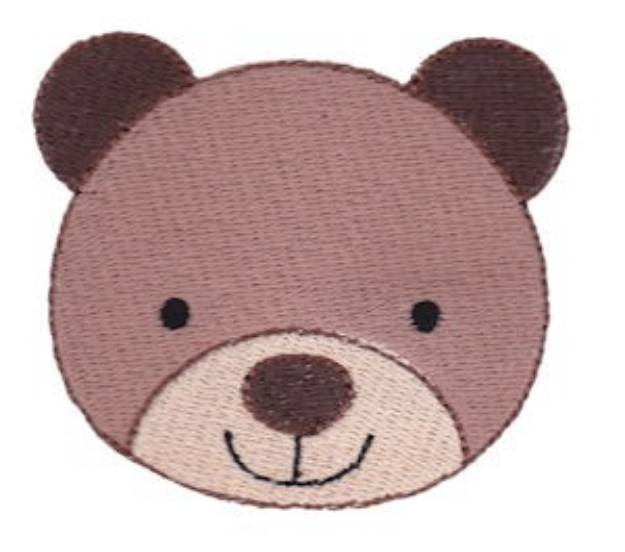 Picture of Bear Face Machine Embroidery Design