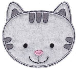 Picture of Cat Face Applique Machine Embroidery Design