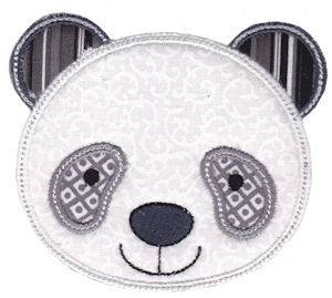 Picture of Panda Face Applique Machine Embroidery Design