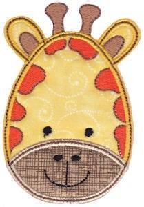Picture of Giraffe Face Applique Machine Embroidery Design