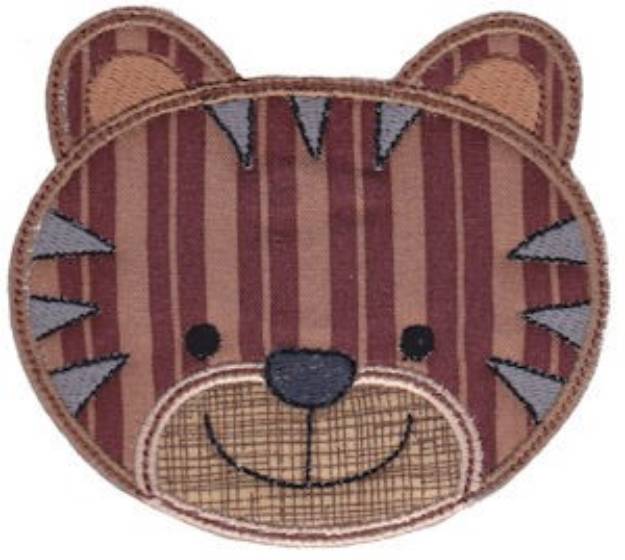 Picture of Tiger Face Applique Machine Embroidery Design