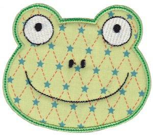 Picture of Frog Face Applique Machine Embroidery Design