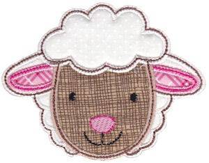 Picture of Sheep Face Applique Machine Embroidery Design