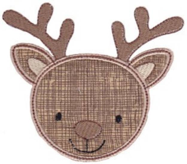 Picture of Deer Face Applique Machine Embroidery Design