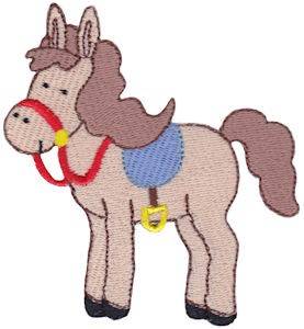 Picture of Saddled Horse Machine Embroidery Design
