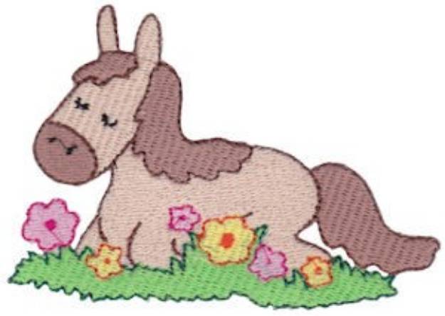 Picture of Flower Horse Machine Embroidery Design