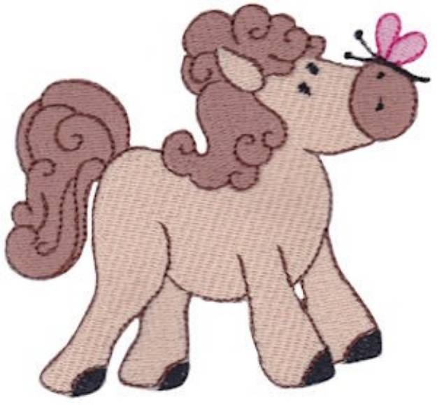 Picture of Butterfly Horse Machine Embroidery Design