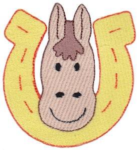 Picture of Horseshoe Horse Machine Embroidery Design