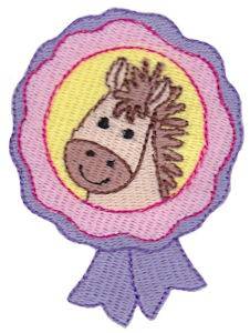 Picture of Blue Ribbon Horse Machine Embroidery Design