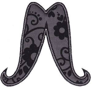 Picture of Moustache Applique Machine Embroidery Design