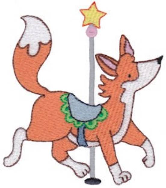 Picture of Carousel Fox Machine Embroidery Design
