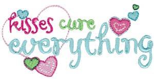 Picture of Kisses Cure Everything Machine Embroidery Design