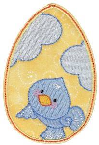 Picture of Bird Egg Applique Machine Embroidery Design