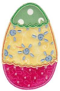 Picture of Applique Egg Machine Embroidery Design