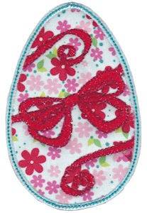 Picture of Bow Egg Applique Machine Embroidery Design